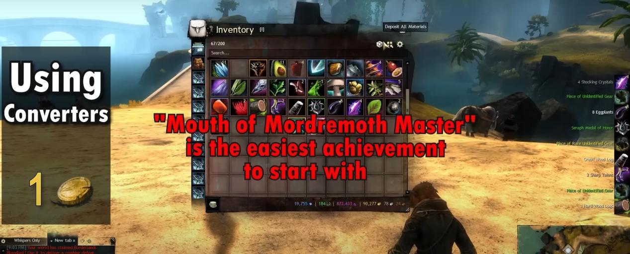 This image shows Using Converters to earn Gold GW2