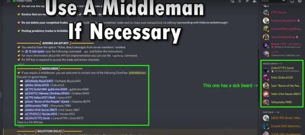 using Middleman in GW2 This image shows the use of Middleman in GW2