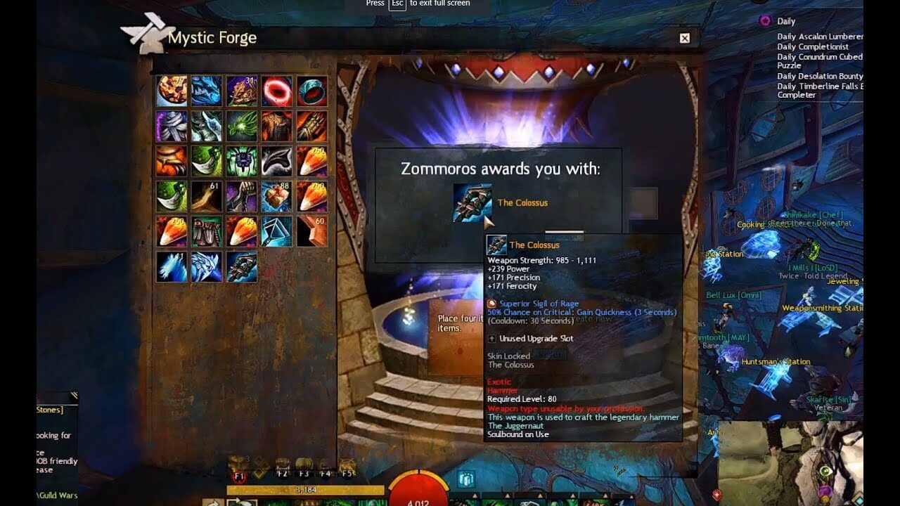 Guild Wars 2 Forge and Precursor