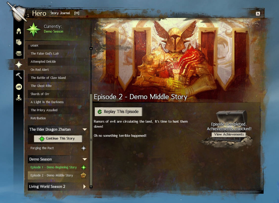 Guild Wars 2 Story Achievements